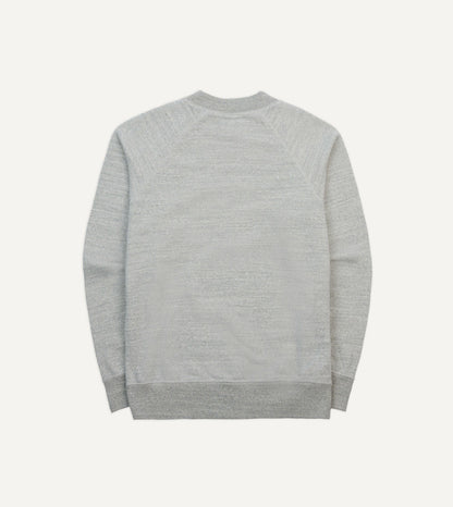 Drake's Grey Melange Cotton Sweatshirt