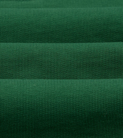 Drake's Green and Ecru Cotton Zip-Through Sweatshirt