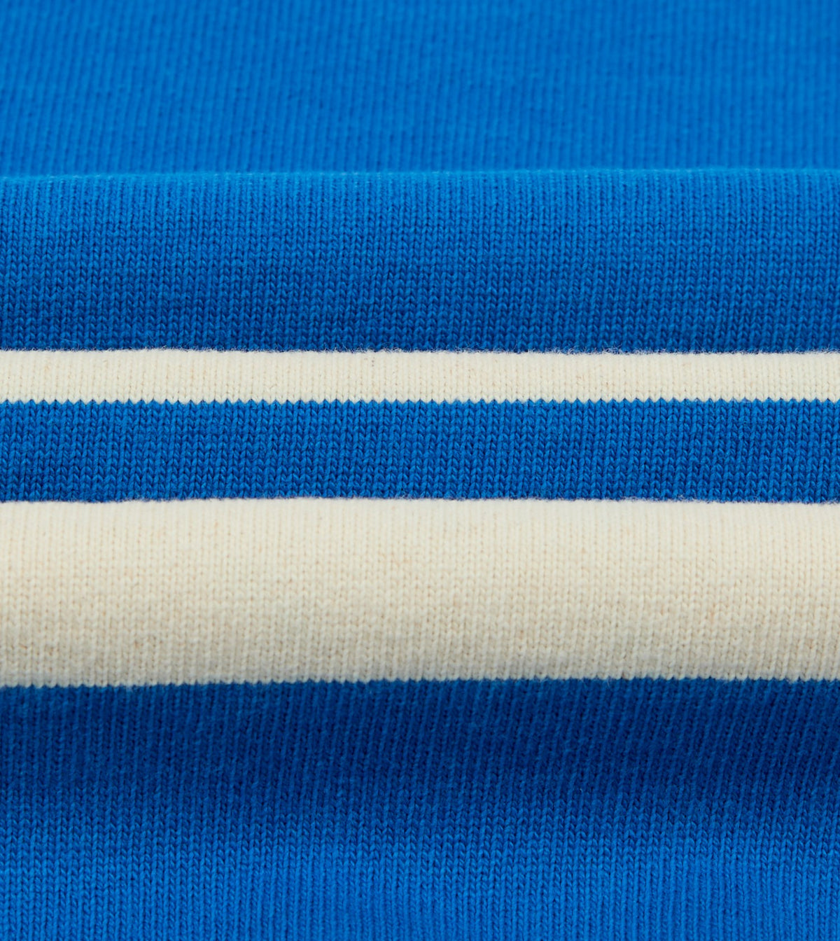 Drake's Blue and Antique White Stripe Cotton Raglan Sweatshirt