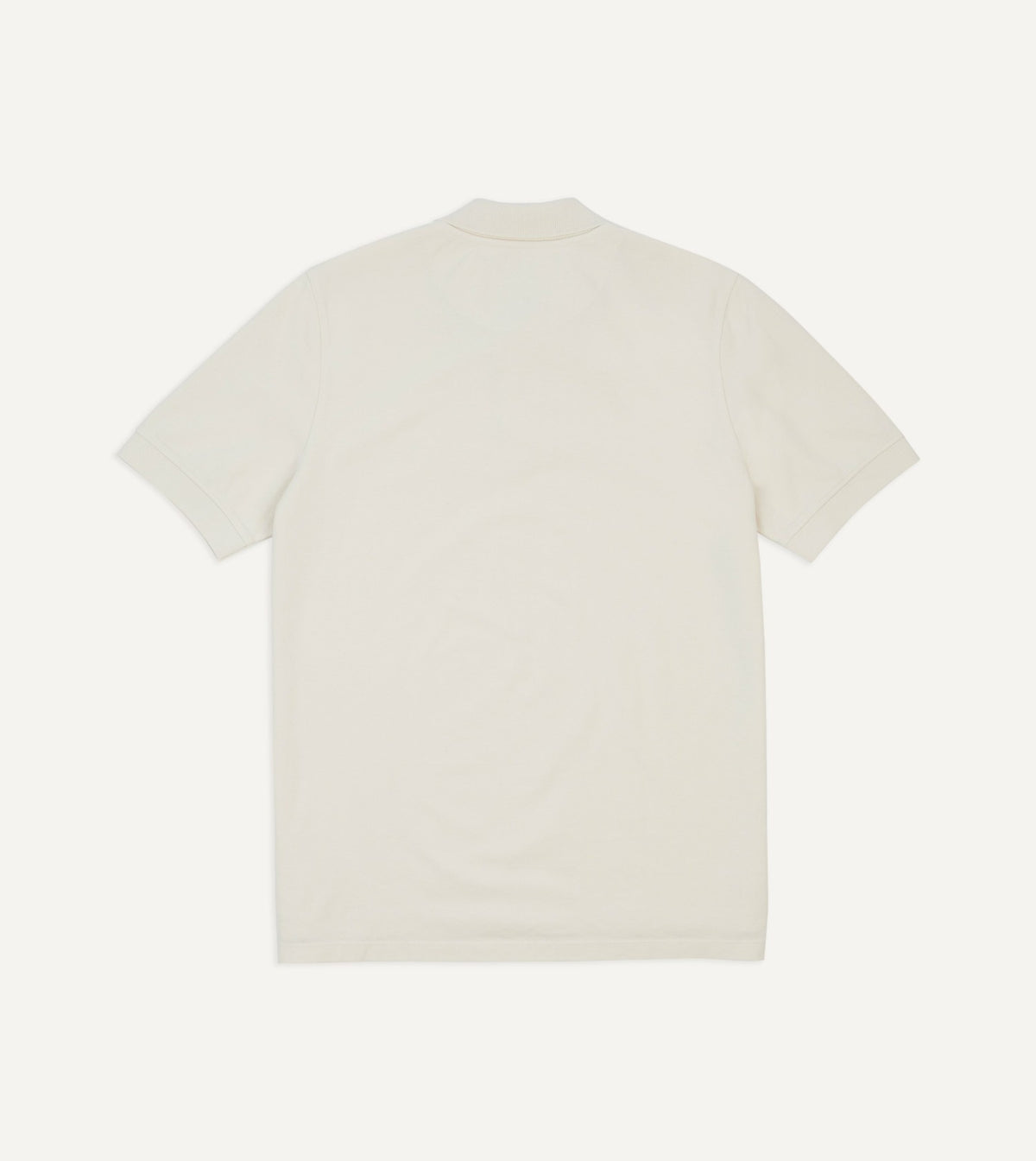 Drake's Ecru Piqué Cotton Polo Shirt