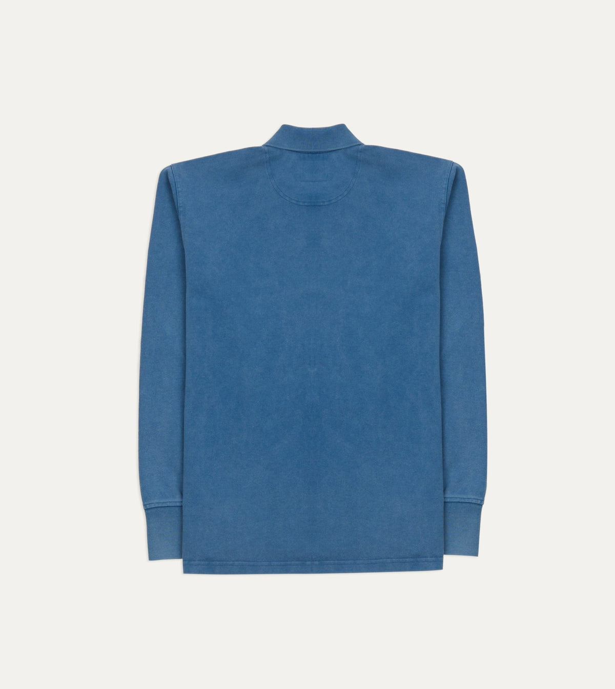 Drake's Indigo Cotton Jersey Long-Sleeve Polo Shirt