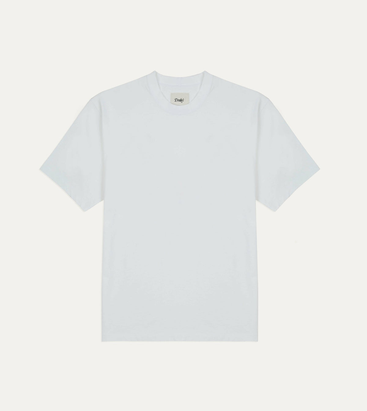 Drake's White 'Cockerel' Print Short-Sleeve Hiking T-Shirt