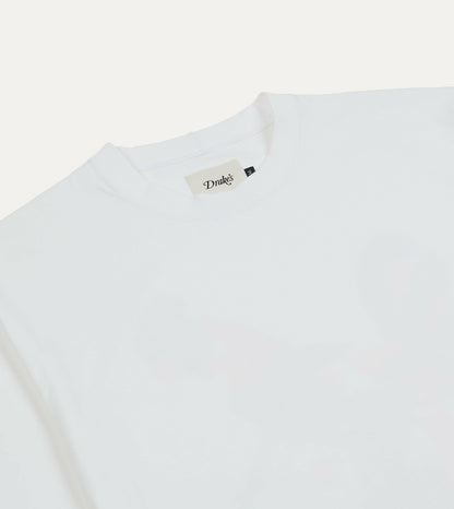 Drake's White 'Cockerel' Print Short-Sleeve Hiking T-Shirt