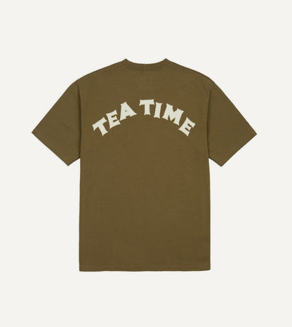 Drake's Olive 'Tea Time' Short-Sleeve Hiking T-Shirt
