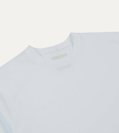 Drake's White Horseshoe Embroidered Crew Neck Hiking T-Shirt