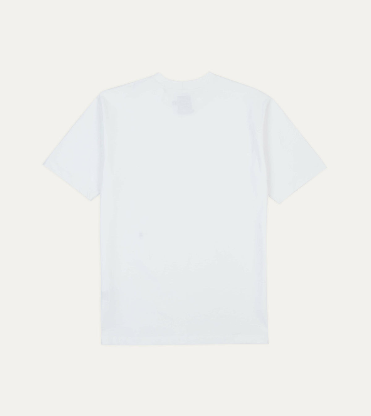Drake's White Horseshoe Embroidered Crew Neck Hiking T-Shirt