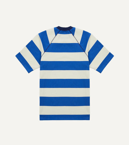 Drake's Blue and White Stripe Raglan Sleeve Hiking T-Shirt