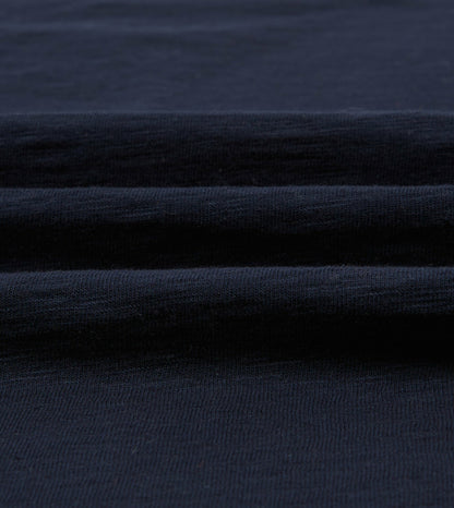 Drake's Navy Flamé Cotton Crew Neck Hiking T-Shirt