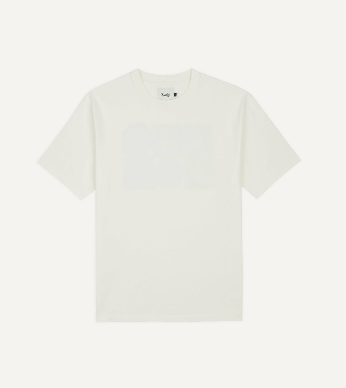 Drake's Antique White 'Tile' Print Short-Sleeve Hiking T-Shirt