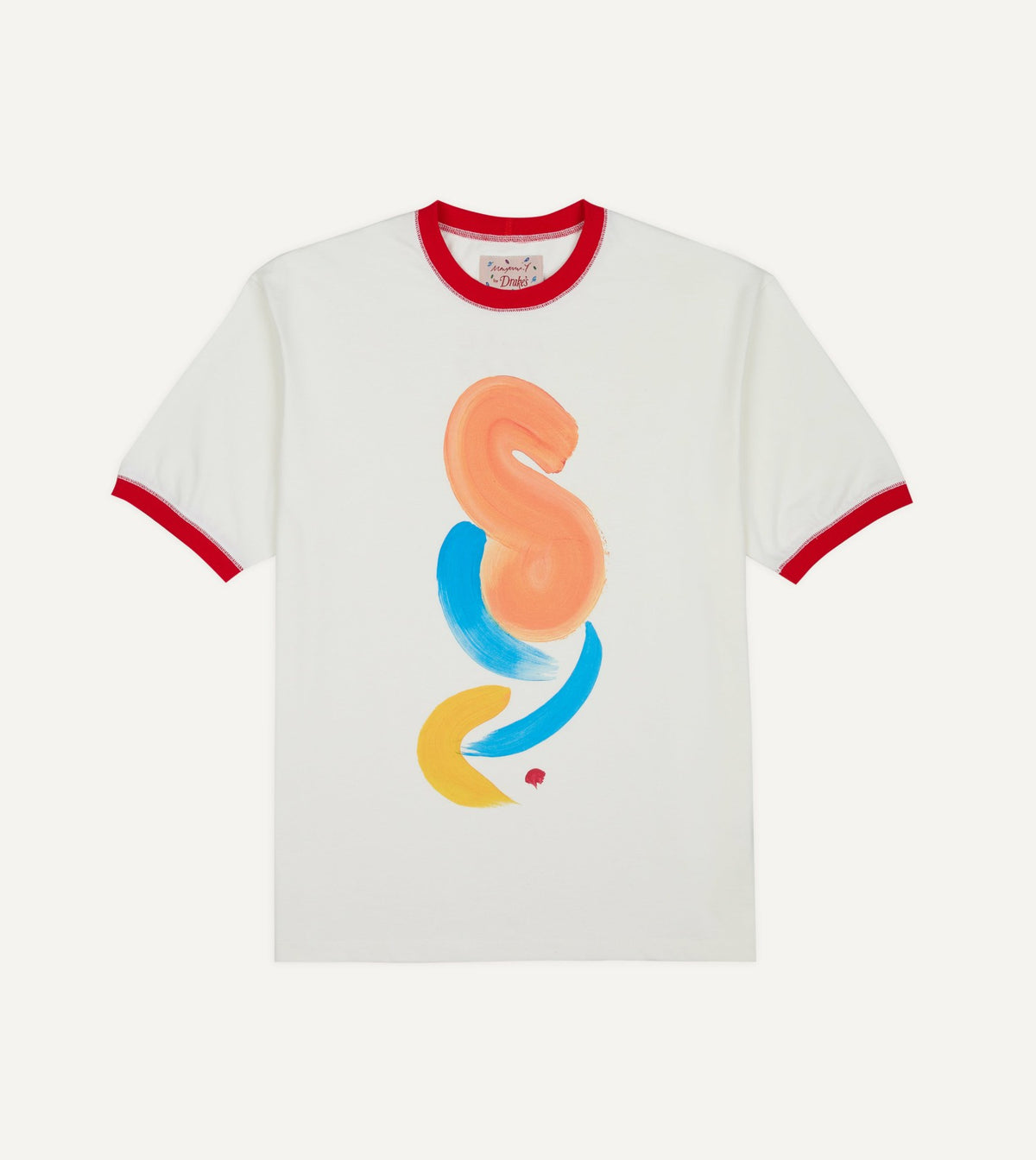 Drake's Mayumi Y. for Drake’s Print Ringer T-Shirt