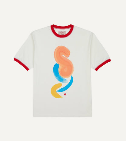 Drake's Mayumi Y. for Drake’s Print Ringer T-Shirt