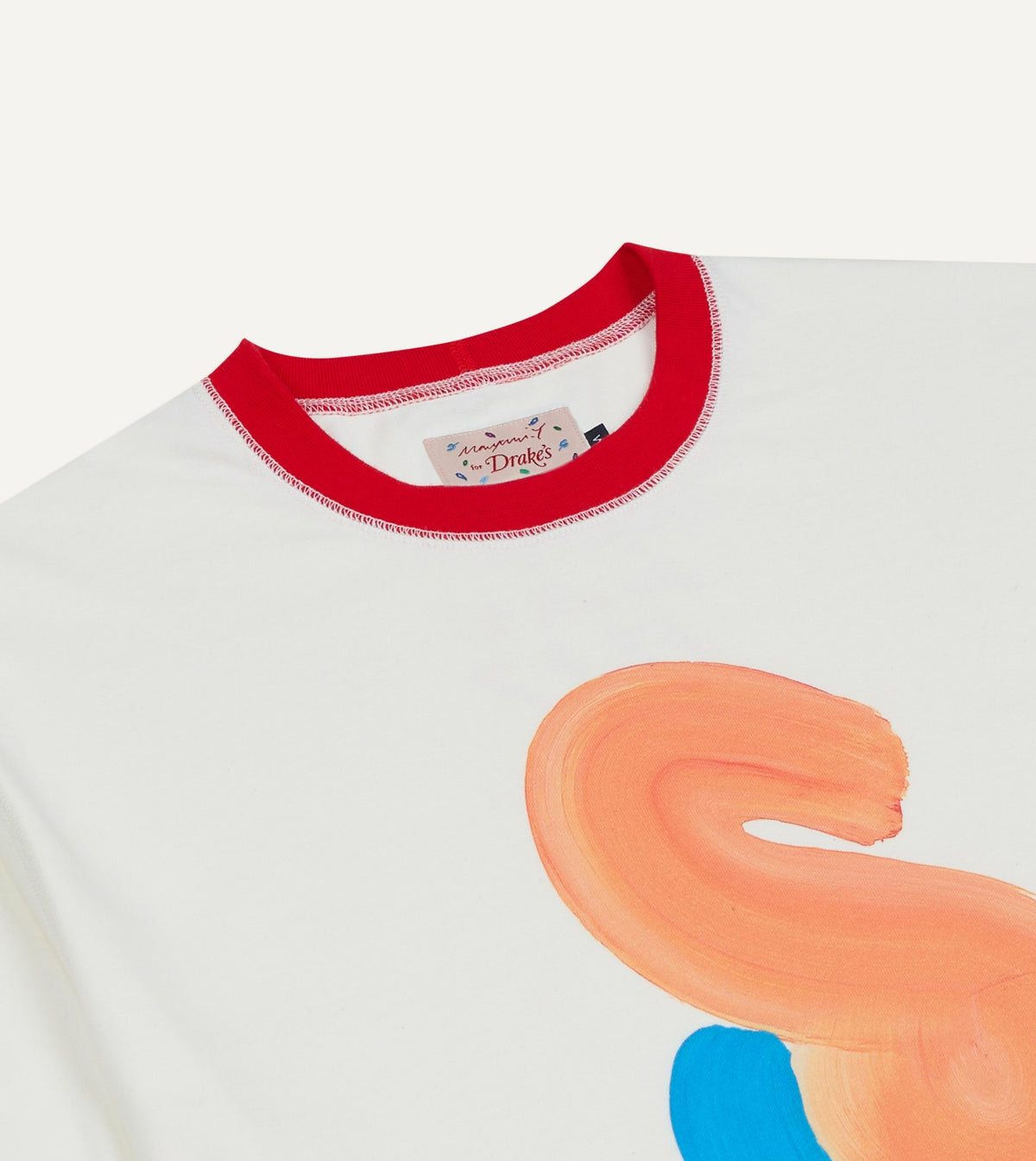 Drake's Mayumi Y. for Drake’s Print Ringer T-Shirt