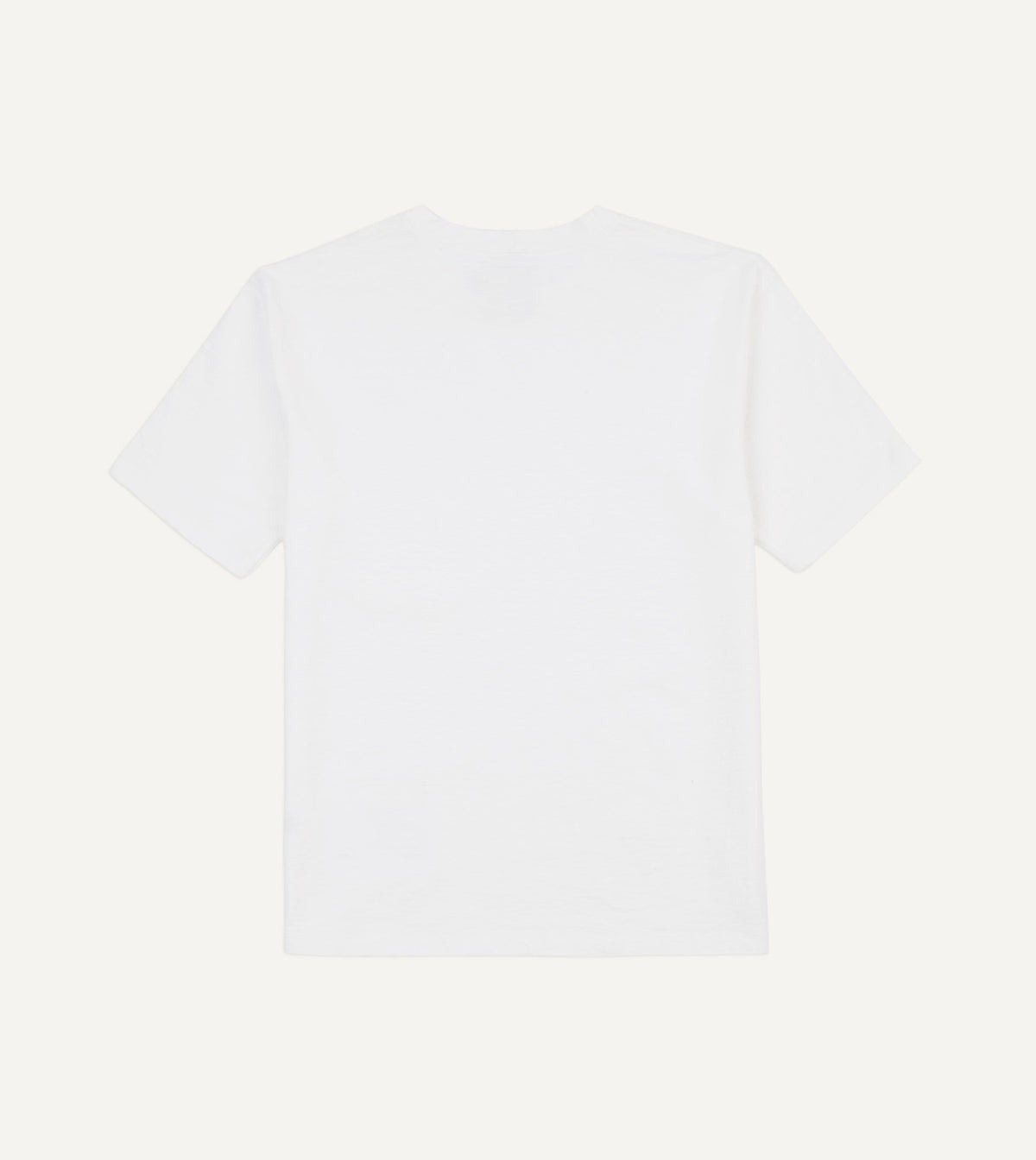 Drake's White Flamé Cotton Crew Neck Hiking T-Shirt