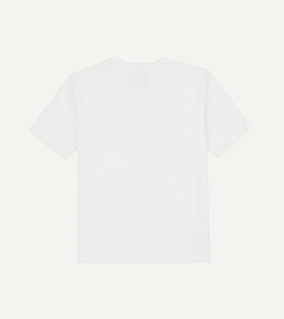 Drake's White Flamé Cotton Crew Neck Hiking T-Shirt