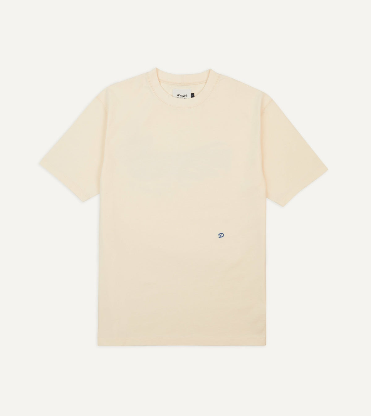 Drake's Antique White Peacock Print Short-Sleeve Hiking T-Shirt