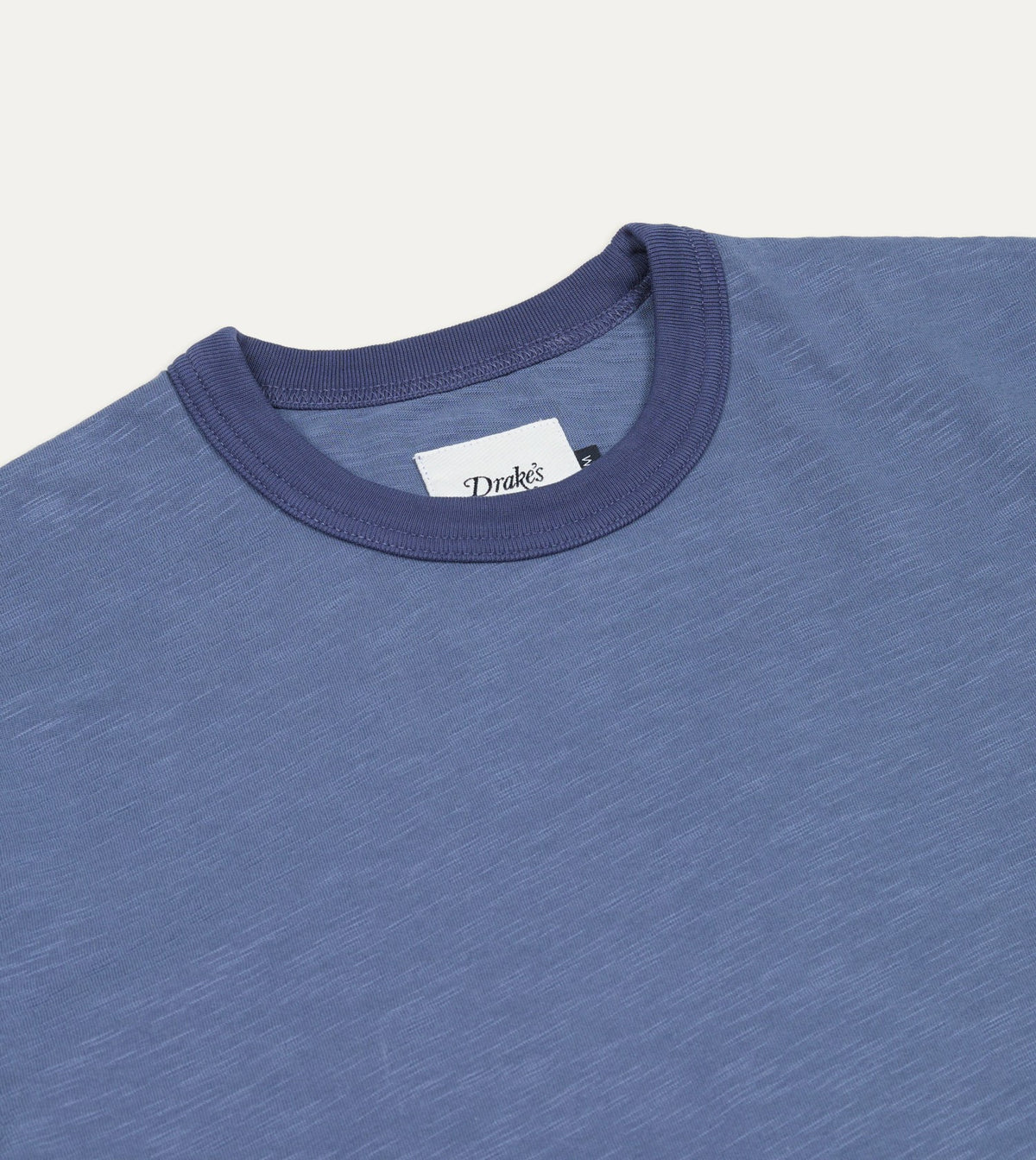 Drake's Indigo Tonal Ringer T-Shirt