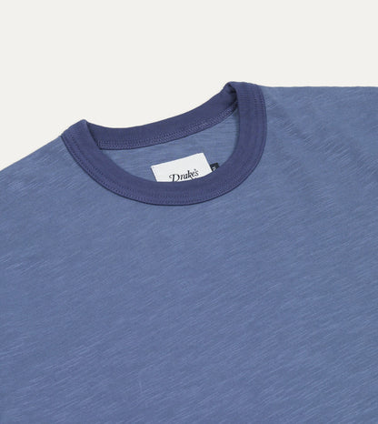 Drake's Indigo Tonal Ringer T-Shirt