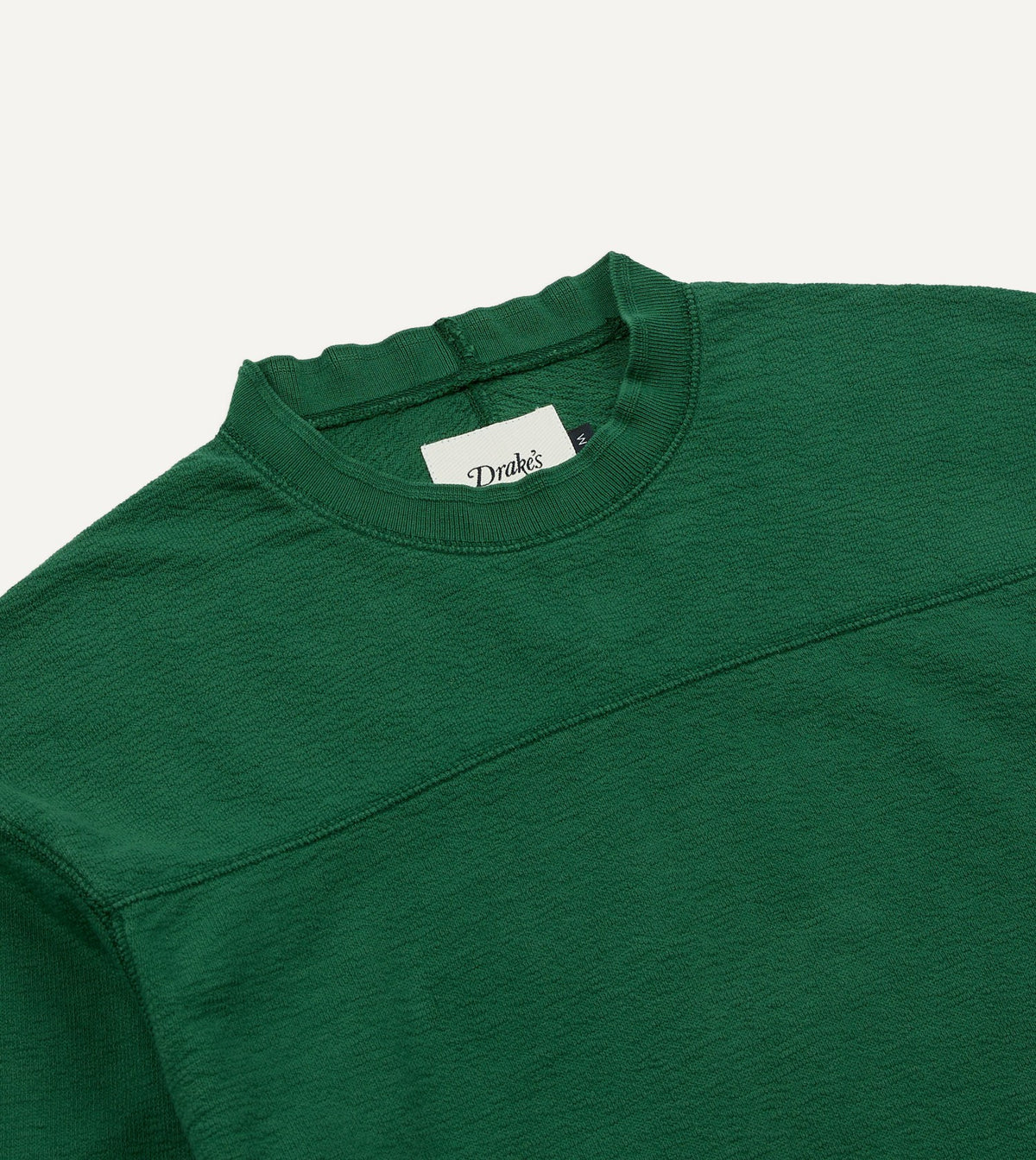 Drake's Green ’77’ Appliqué Panelled Cotton Training T-Shirt