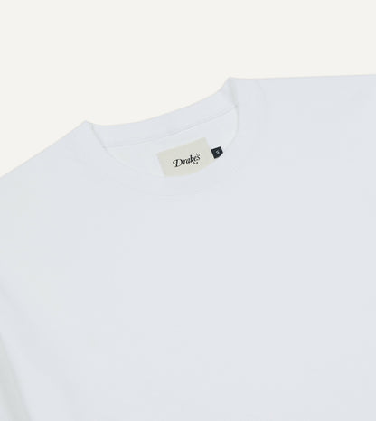 Drake's White 'Blackthorn' Embroidered Short-Sleeve Hiking T-Shirt