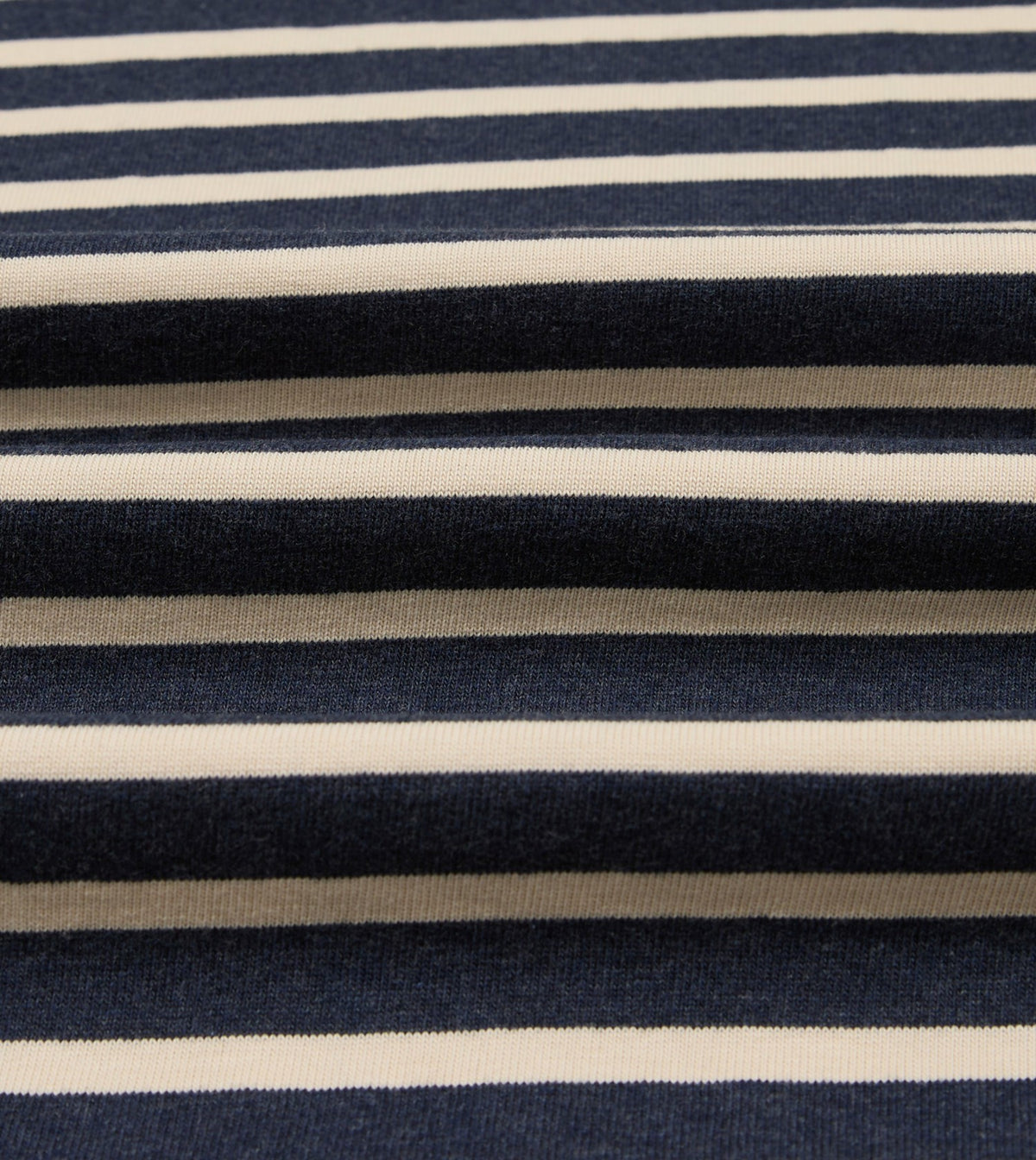Drake's Indigo and Ecru Breton T-Shirt