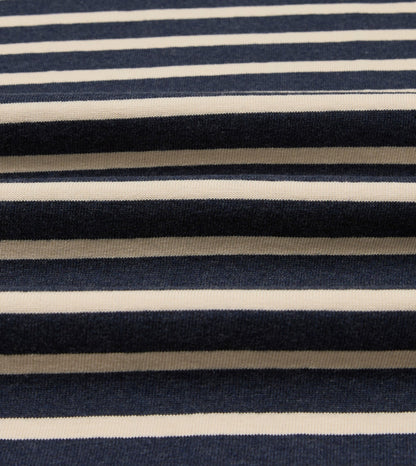 Drake's Indigo and Ecru Breton T-Shirt