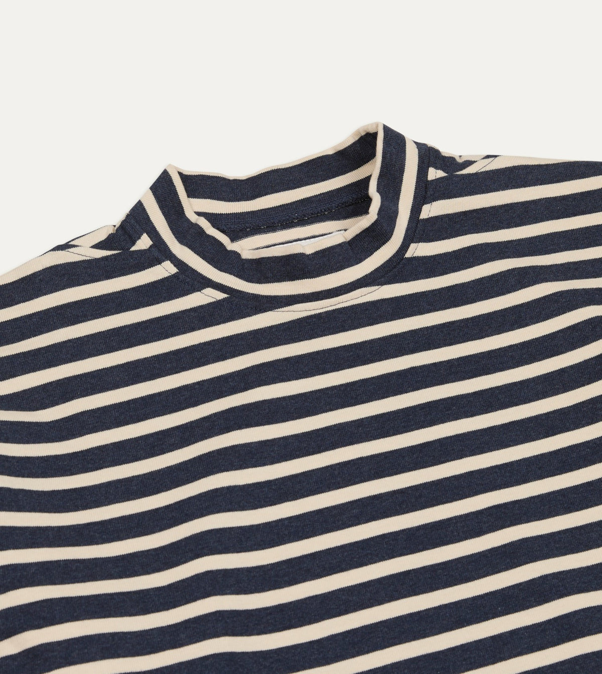 Drake's Indigo and Ecru Breton T-Shirt