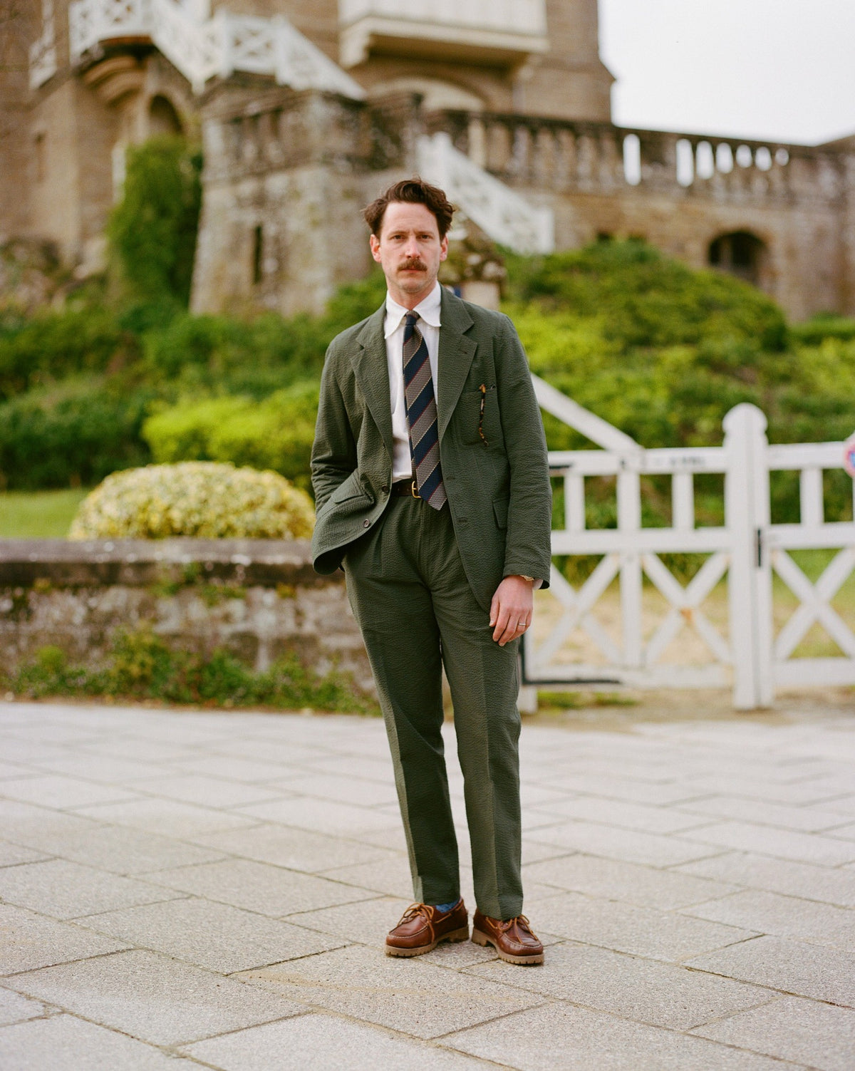 Drake's Olive Seersucker Games Blazer Mk. I