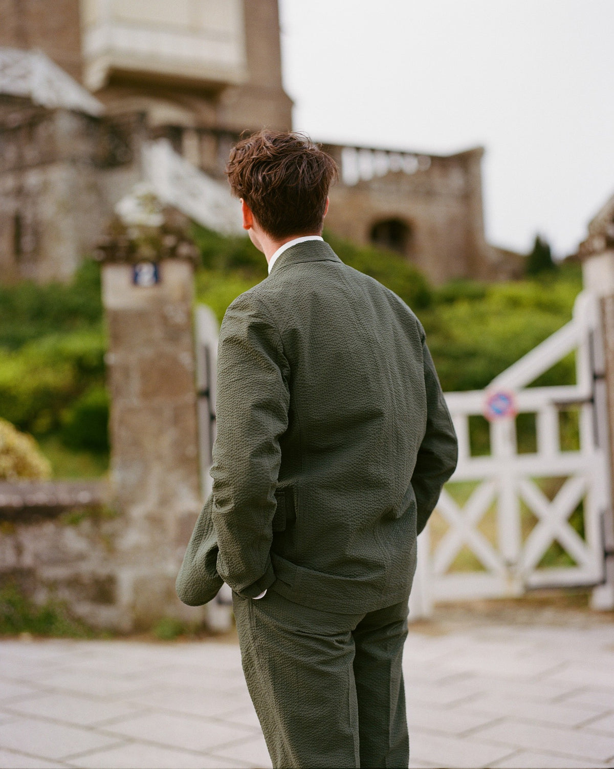 Drake's Olive Seersucker Games Blazer Mk. I