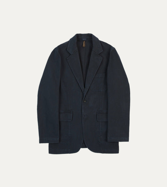 Drake's Dark Navy Heavy Cotton Twill Games Blazer Mk. I