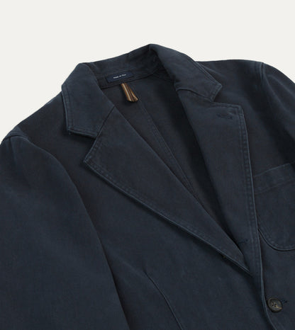 Drake's Dark Navy Heavy Cotton Twill Games Blazer Mk. I