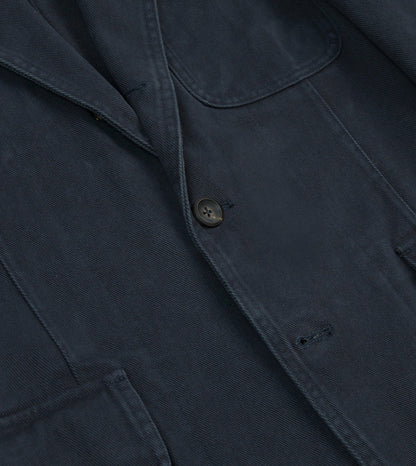 Drake's Dark Navy Heavy Cotton Twill Games Blazer Mk. I