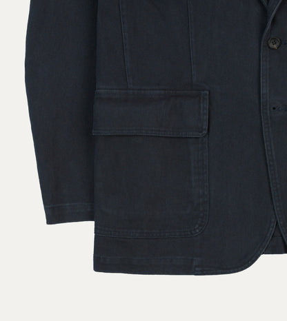 Drake's Dark Navy Heavy Cotton Twill Games Blazer Mk. I