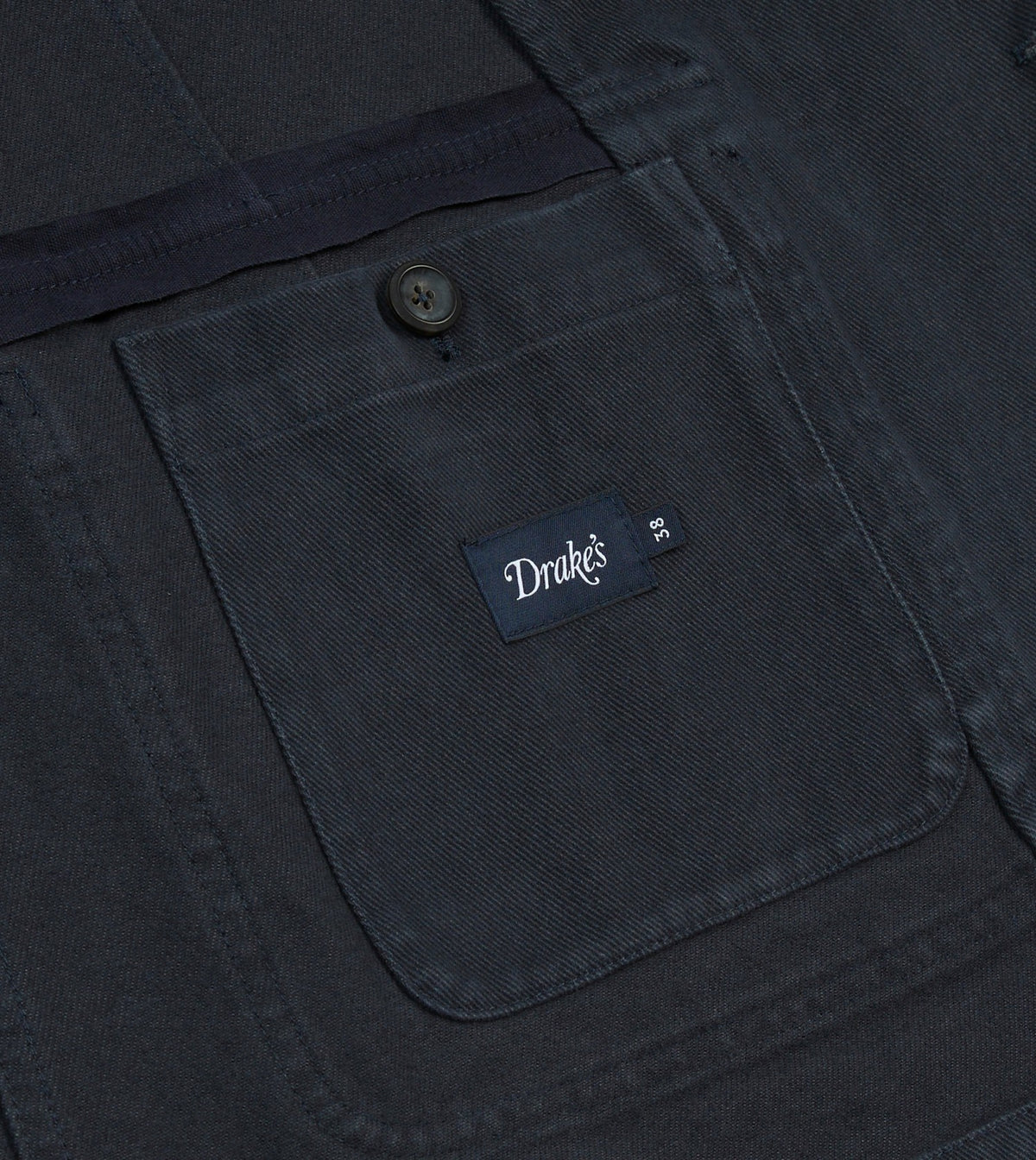 Drake's Dark Navy Heavy Cotton Twill Games Blazer Mk. I