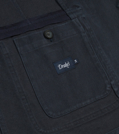 Drake's Dark Navy Heavy Cotton Twill Games Blazer Mk. I