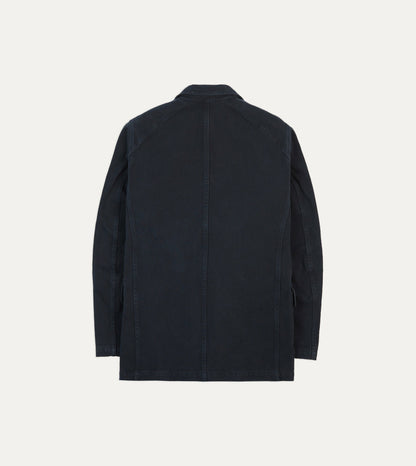 Drake's Dark Navy Heavy Cotton Twill Games Blazer Mk. I