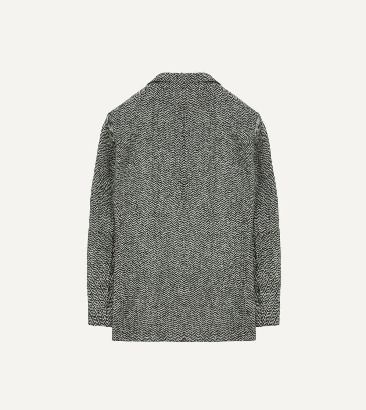 Drake's Grey Herringbone Harris Tweed Games Blazer Mk. VII