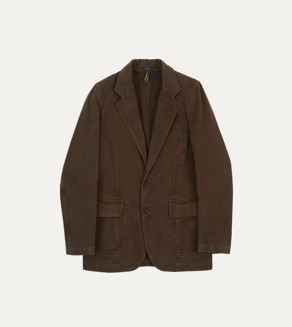 Drake's Cocoa Heavy Cotton Twill Games Blazer Mk. I