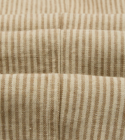Drake's Brown and Ecru Stripe Oxford Linen Games Blazer Mk. IV