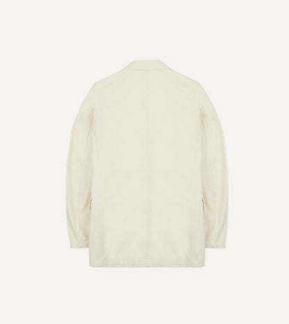 Drake's Ecru Herringbone Twill Cotton Games Blazer Mk. I