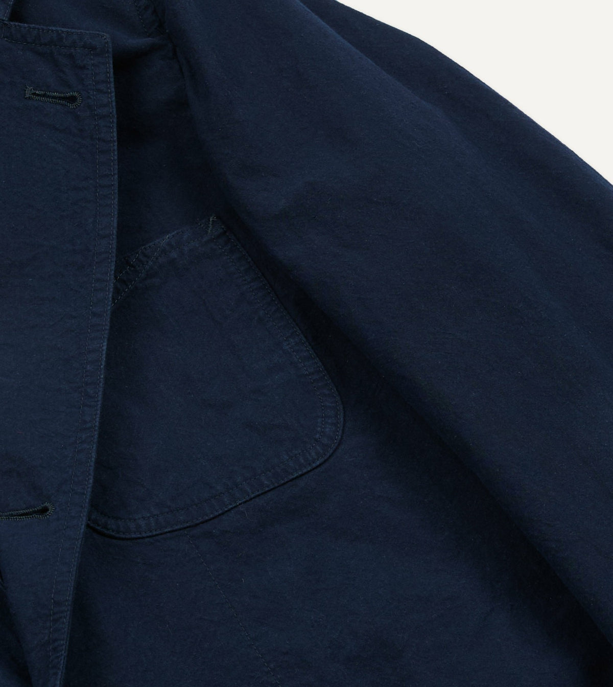 Drake's Navy Cotton-Linen Double Layer Games Blazer