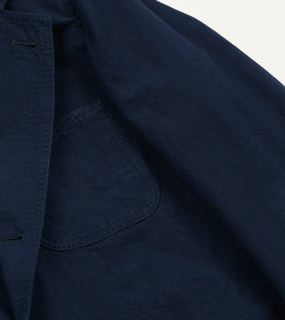 Drake's Navy Cotton-Linen Double Layer Games Blazer