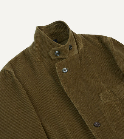 Drake's Olive Cotton Corduroy Field Games Blazer