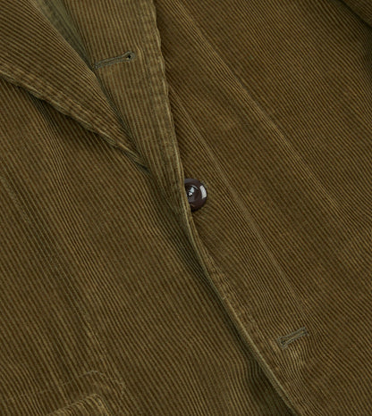 Drake's Olive Cotton Corduroy Field Games Blazer