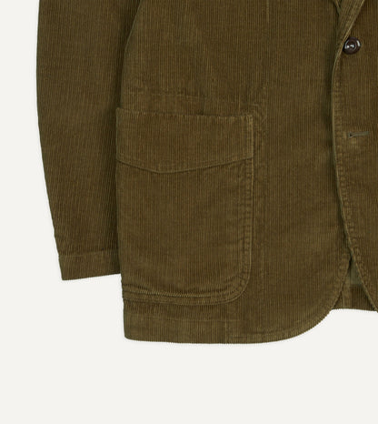 Drake's Olive Cotton Corduroy Field Games Blazer