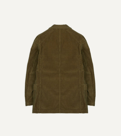 Drake's Olive Cotton Corduroy Field Games Blazer
