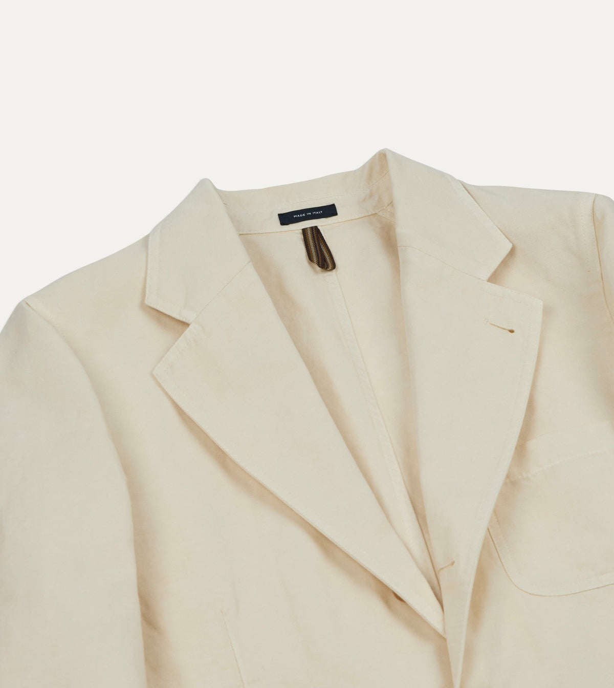 Drake's Ecru Cotton-Linen Games Blazer Mk. IV