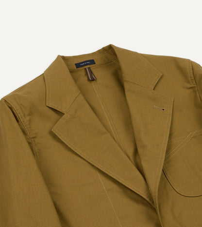 Drake's Olive Cotton Drawstring Games Blazer
