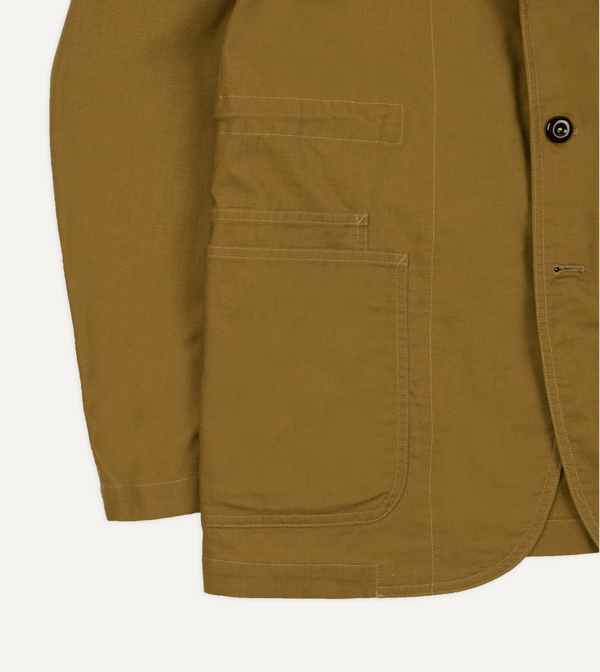 Drake's Olive Cotton Drawstring Games Blazer