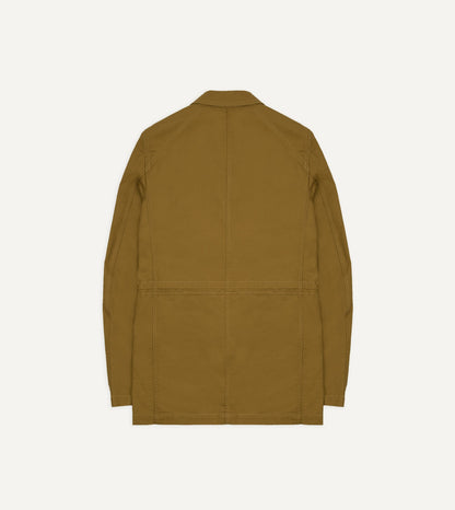 Drake's Olive Cotton Drawstring Games Blazer