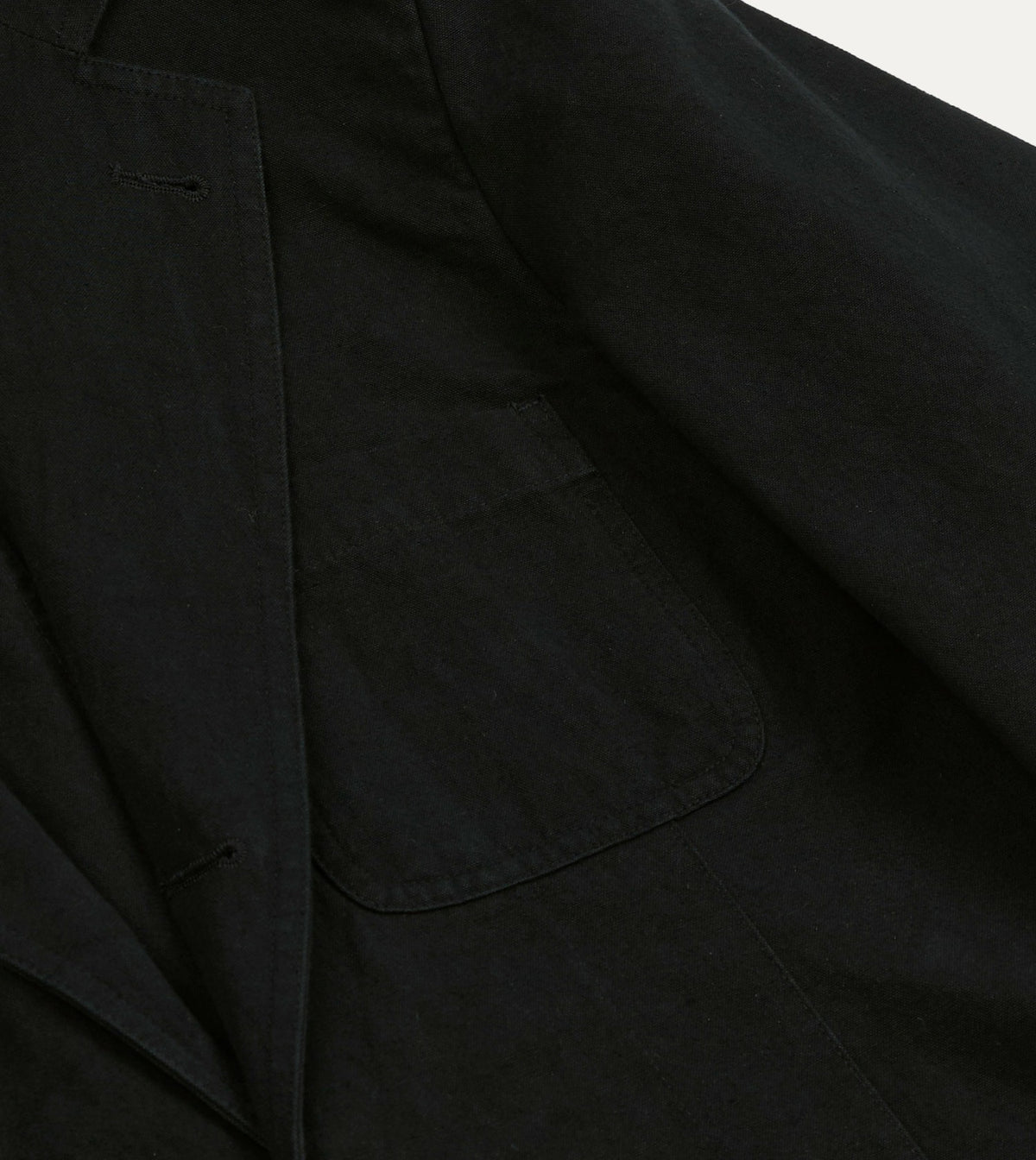 Drake's Drake's by A. Levine Black Cotton-Linen Games Blazer Mk. IV